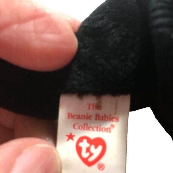 Ty Beanie Baby Rare Blackie The Black Bear Retired Swing Tag Errors 93-94 Collec - Picture 5 of 8